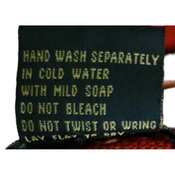 Vintage 90s Cardigan Sweater Full Zip Front Womens Size S Orange Stripe Grunge - Picture 6 of 6